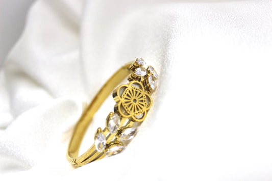 Floral Gold-Plated Baby Size Bracelet