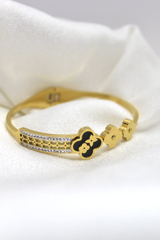 Gold Clover Charm Bracelet