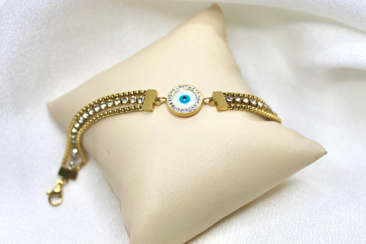 Evil Eye Crystal Chain Bracelet