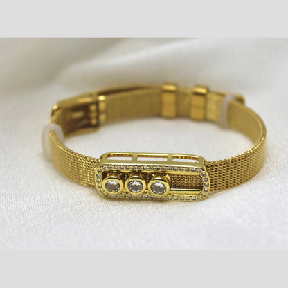 Triple Crystal Watch-Pattern Bracelet