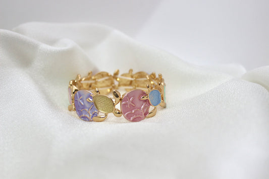 Pastel Enamel Seashell Bracelet