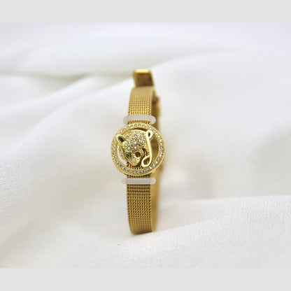 Panther Watch-Pattern Bracelet