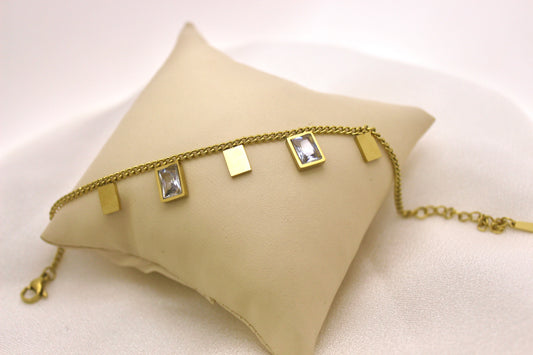 Geometric Charm Gold Bracelet