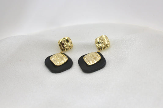 Modern Textured Drop Earrings