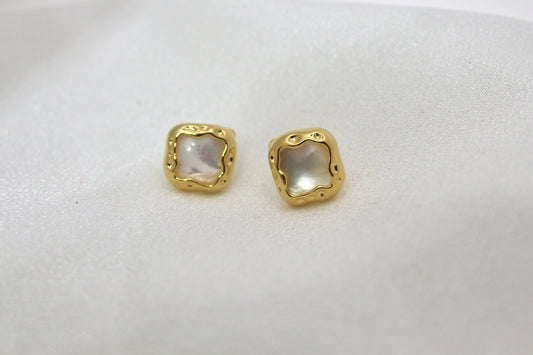 Mother of Pearl Square Studs