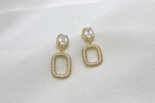 Oval Drop Dangle Earrings
