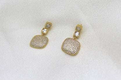 Square Drop Statement Earrings