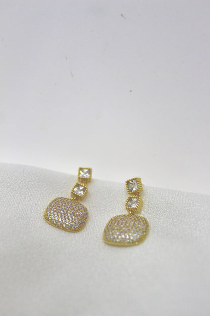 Square Drop Statement Earrings