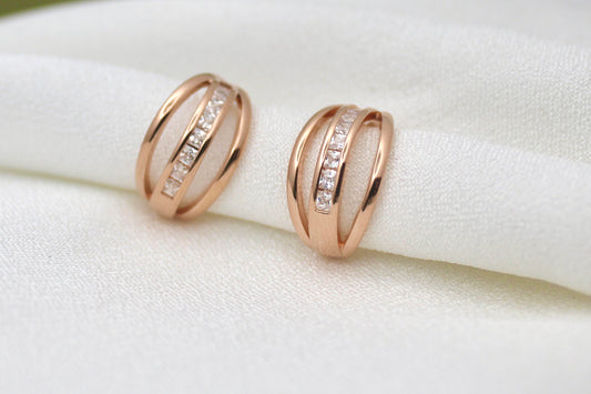 Rose Gold Luxe Hoop Earrings