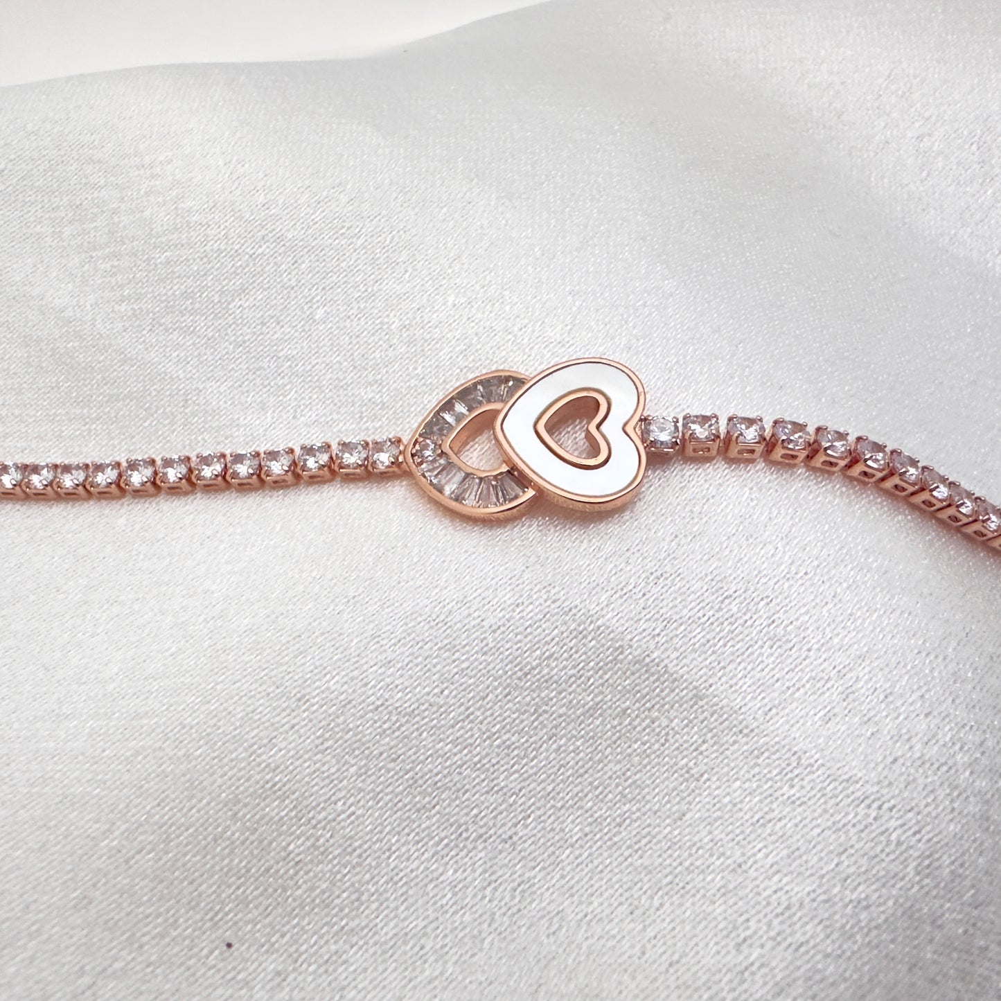Eterna Double Heart Crystal Bracelet