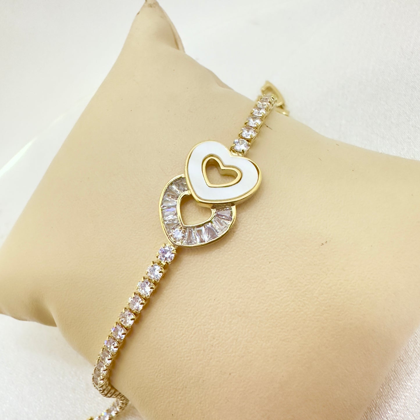 Eterna Double Heart Crystal Bracelet