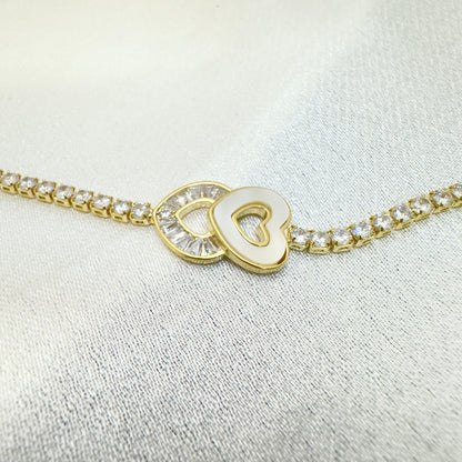 Eterna Double Heart Crystal Bracelet