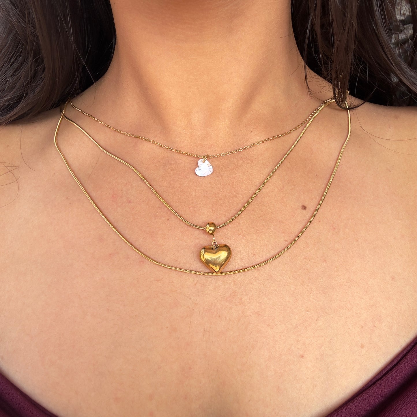 Hearts Layered Necklace