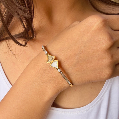 WHITE ENAMEL BRACELET