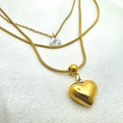 Hearts Layered Necklace