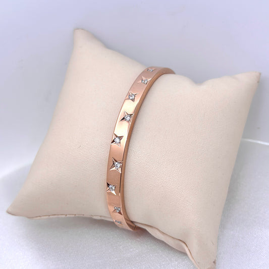 (Rose Gold) Star CZ Bracelet