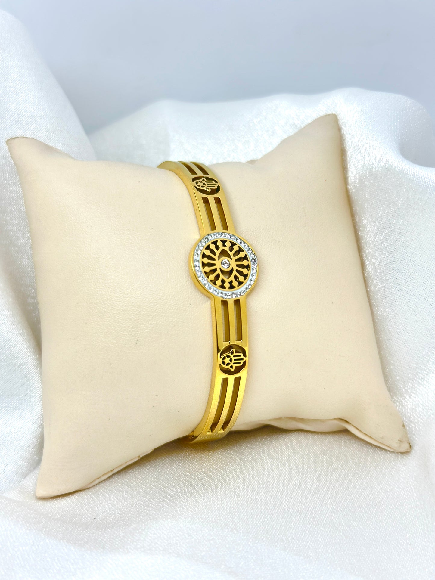 Tree of Life Gold Kada Bracelet