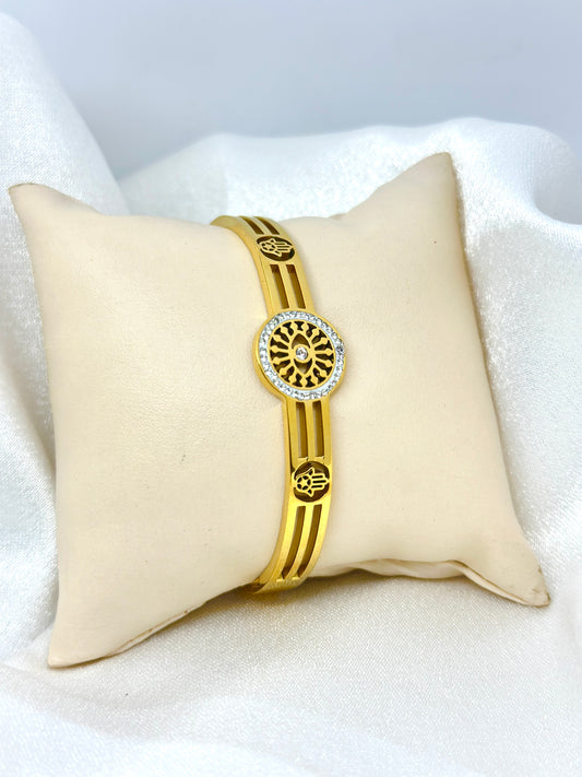 Tree of Life Gold Kada Bracelet