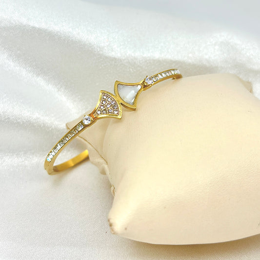 WHITE ENAMEL BRACELET