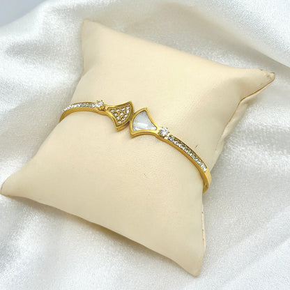 WHITE ENAMEL BRACELET