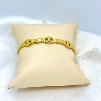Minimal Gold Textured Bracelet