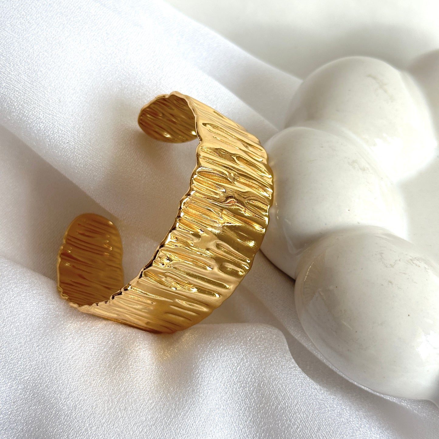 Aarohi Textured Gold Cuff