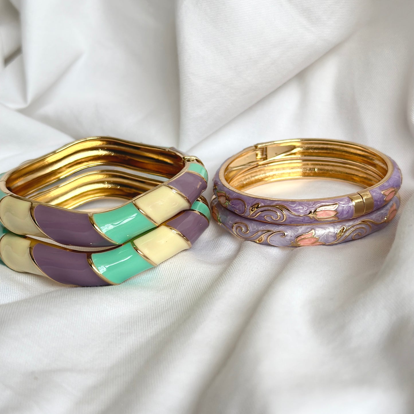 Aarohi Pastel Enamel Stack ( Pack of 4 )