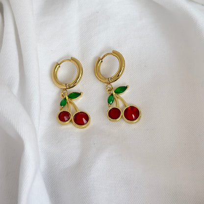Cherry Bloom Hoops