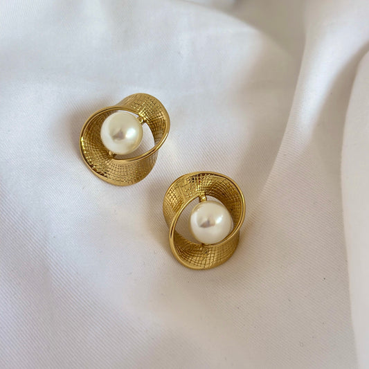 Swirl Statement Studs