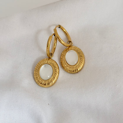 Ivory Oval Hoops