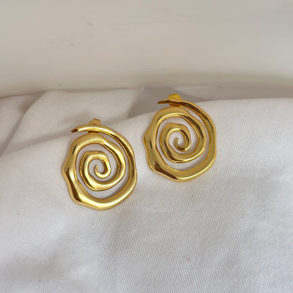 Abstract Spiral Earrings