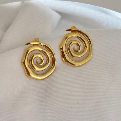 Abstract Spiral Earrings