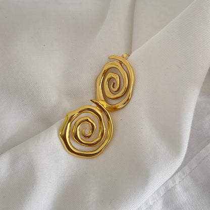 Abstract Spiral Earrings