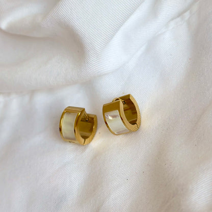 Inlay Gold Huggies