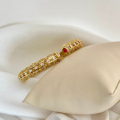 Rajwada Luxe Zircon Gold Bracelet