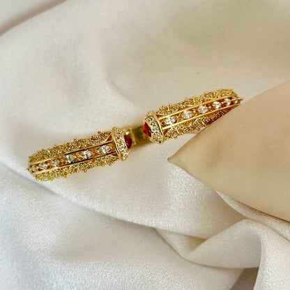 Rajwada Luxe Zircon Gold Bracelet