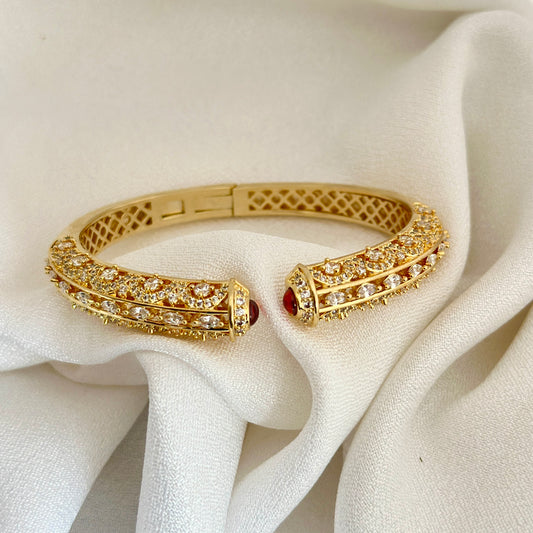 Rajwada Luxe Zircon Gold Bracelet