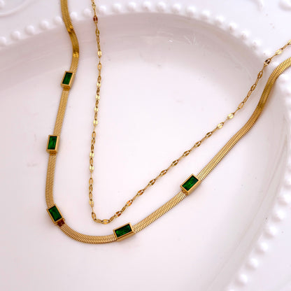 Emerald Layered Necklace