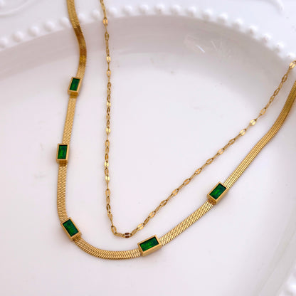 Emerald Layered Necklace
