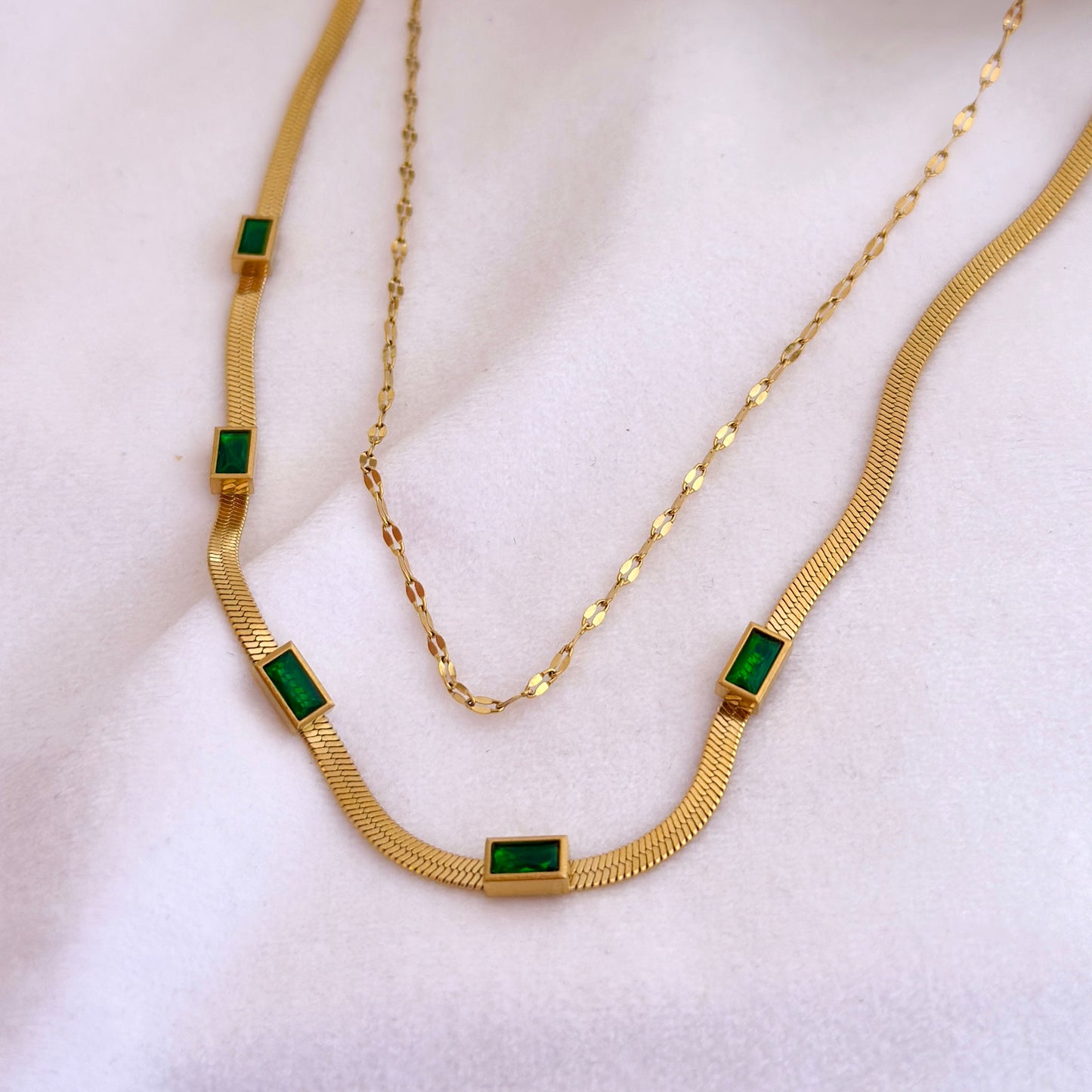 Emerald Layered Necklace