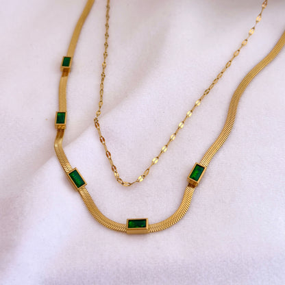 Emerald Layered Necklace