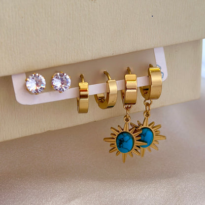Drop Earrings Set (3 Pairs)