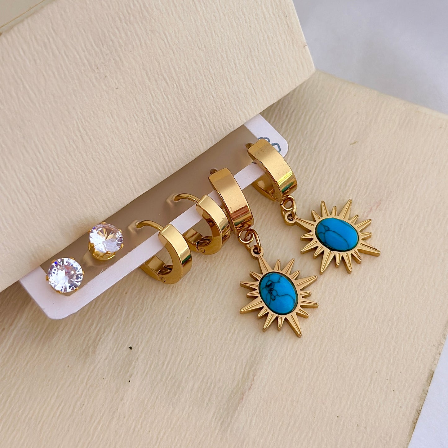 Drop Earrings Set (3 Pairs)