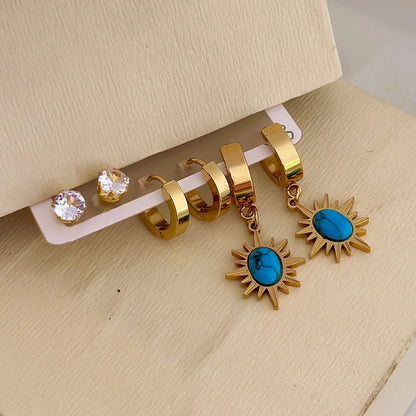 Drop Earrings Set (3 Pairs)