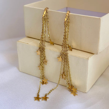 Star Tassel Drop Earrings