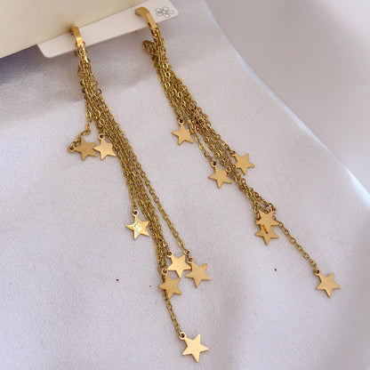 Star Tassel Drop Earrings