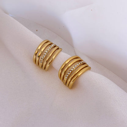 Layered Gold Hoops