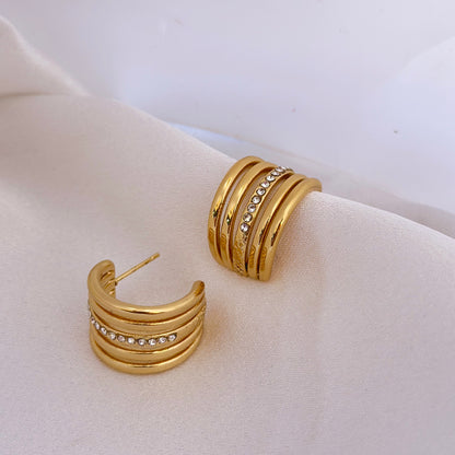 Layered Gold Hoops
