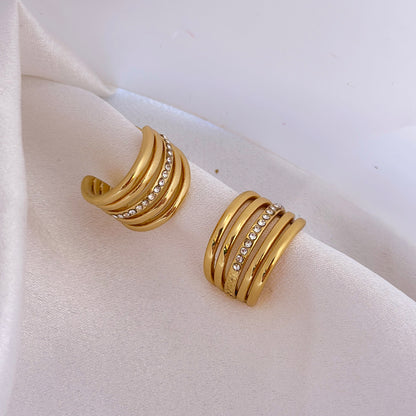 Layered Gold Hoops