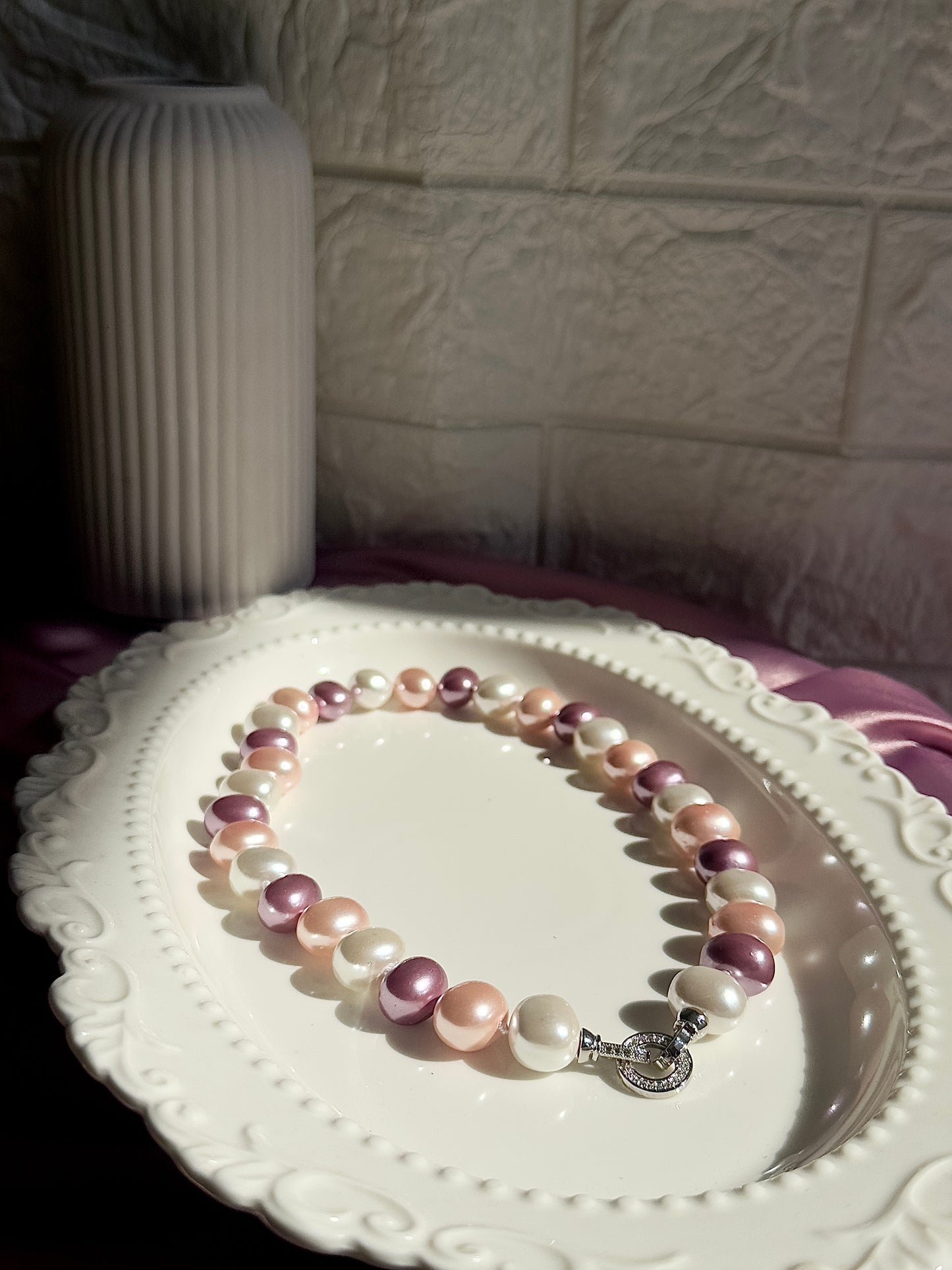 Pastel Pearl Necklace